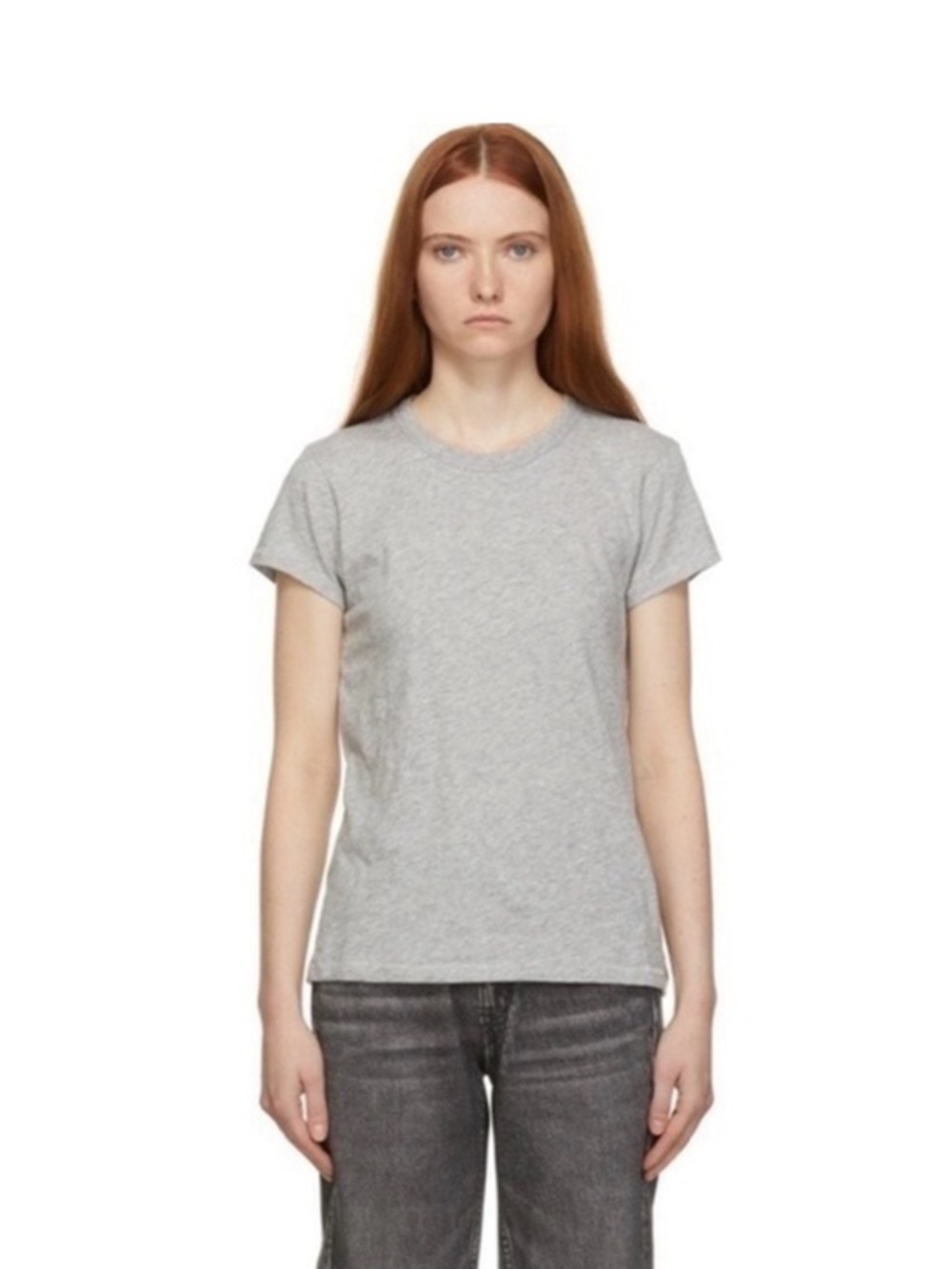 rag & bone Women's Short Sleeve Crewneck Tee in Heather Gray
